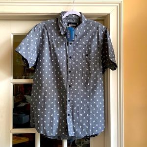 Bioworld- Harry Potter Button Down Shirt - Men’s L - New with Tags - Gray